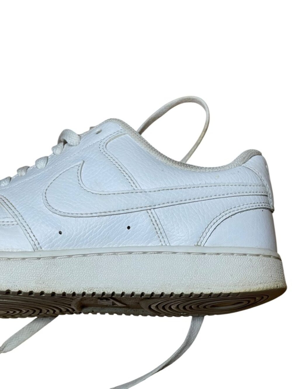 white Nike Court Vision Leather Low shoes for Women Size 10 - Picture 6 of 8